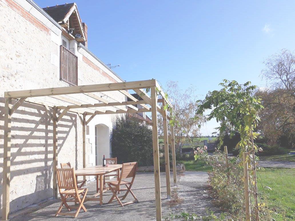 garden and table with chairs